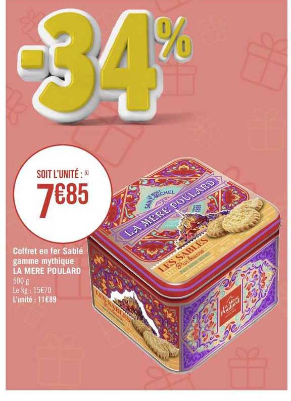 coffret en fer  sablé gamme mythique la mere poulard