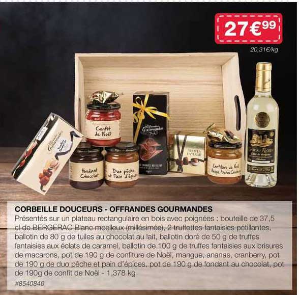 Corbeille  Douceurs-offrandes  Gourmandes