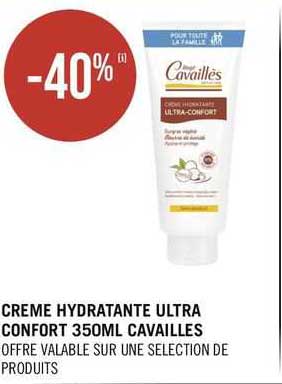 crème hydratante ultra confort 350ml cavaillès
