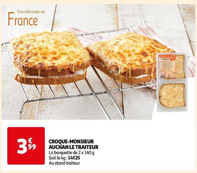 croque-monsieur auchan le traiteur