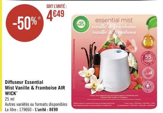 Diffuseur Essential Mist Vanille & Framboise Air Wick