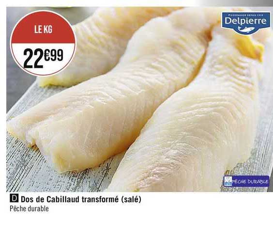 Dos De Cabillaud Transformé (salé)