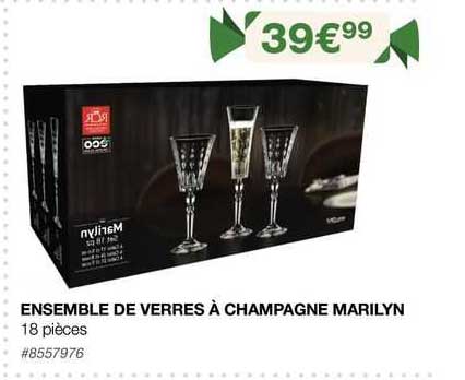 ensemble de verres à champagne marilyn