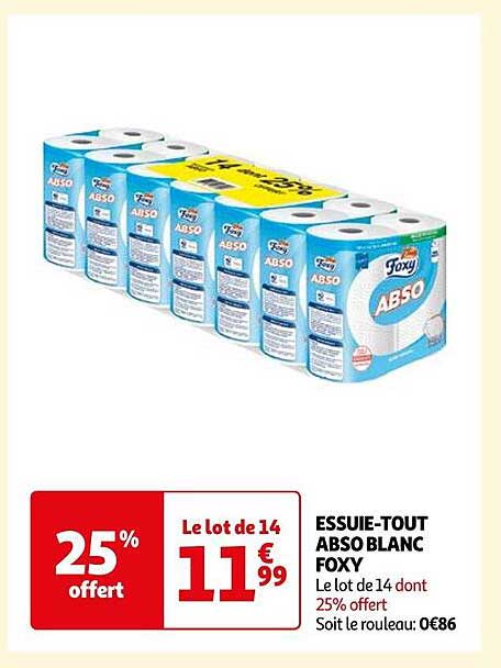 essuie-tout abso blanc foxy