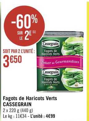 fagots de haricots verts cassegrain