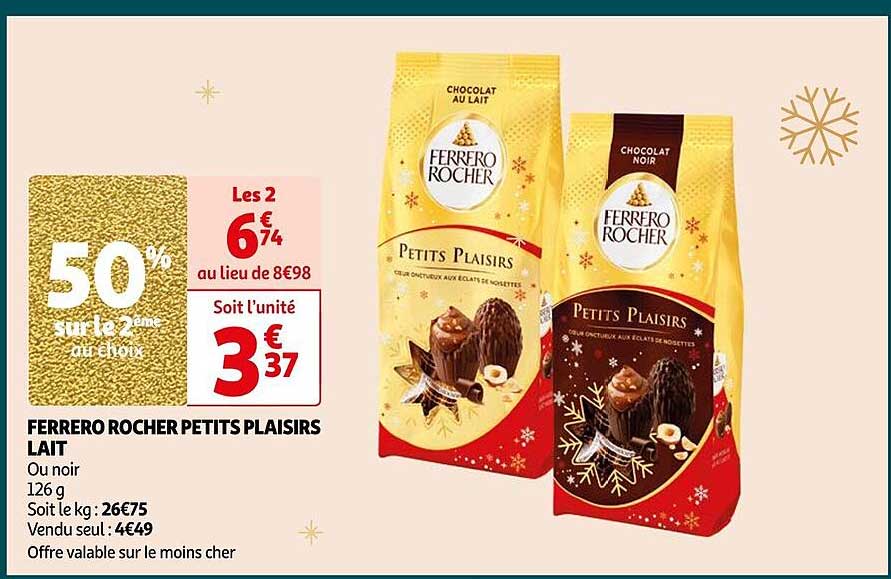 ferrero rocher petits plaisirs lait