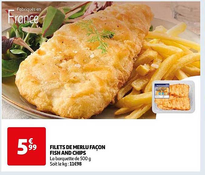 filets de merlu façon fish and chips