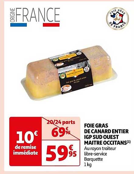 foie gras de canard entier igp sud ouest maître occitans