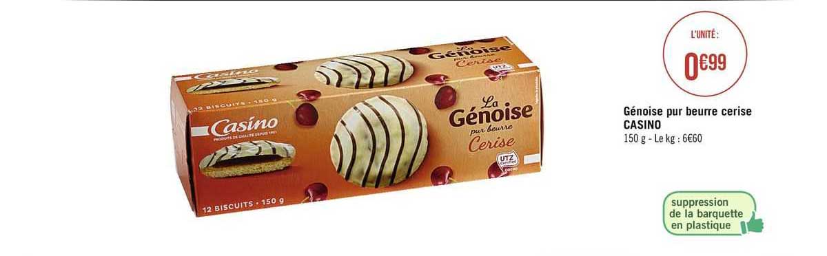Génoise Pur Beurre Cerise Casino