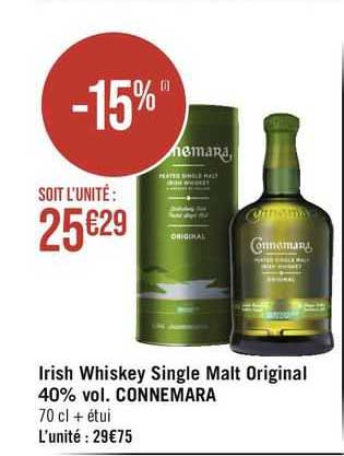irish whiskey single malt original 40% vol. connemara