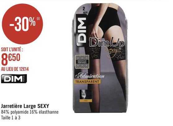 jarretière large sexy dim paris