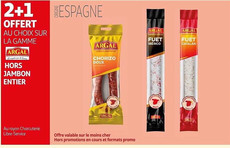 la gamme argal hors jambon entier