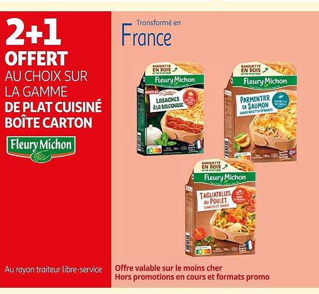 la gamme de plat cuisiné boîte carton fleury michon