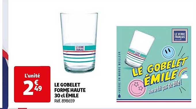 le gobelet forme haute 30 cl émile