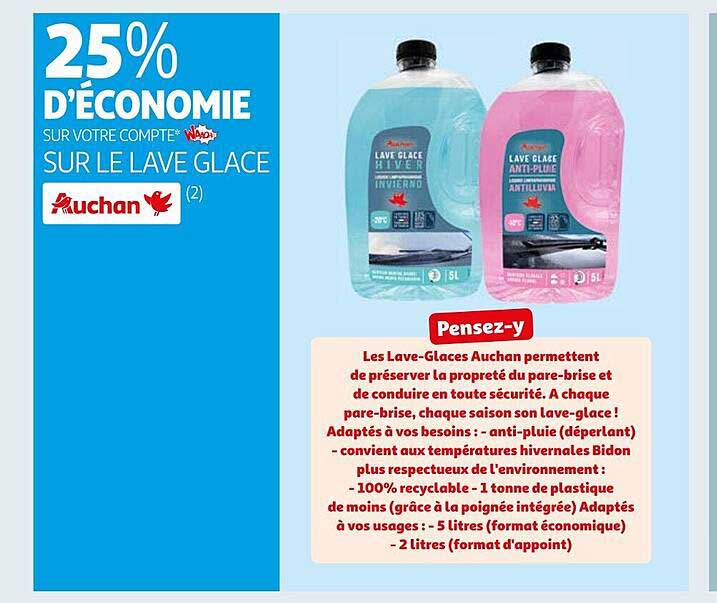 le lave glace auchan