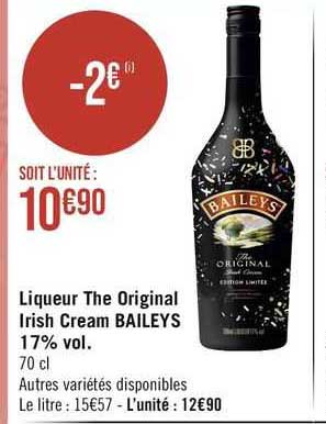 liqueur the original irish cream baileys 17% vol.