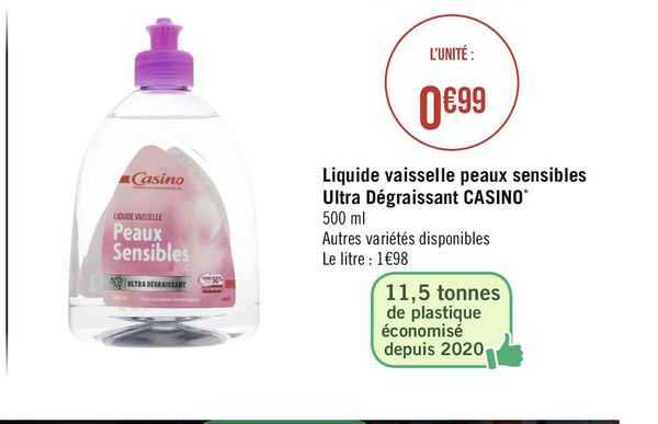 liquide vaisselle peaux sensibles ultra dégraissant casino