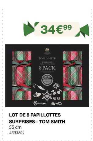lot de 8 papillottes surprises - tom smith