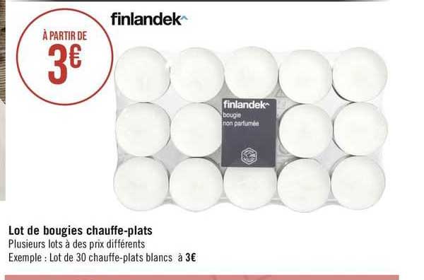 lot de bougies chauffe-plats finlandek^