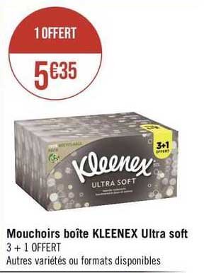 Mouchoirs Boîte Kleenex Ultra Soft