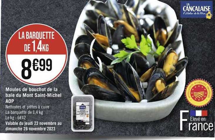 moules  de bouchot de la  baie  du mont saint-michel aop