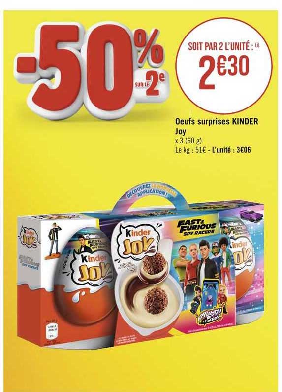 œufs surprises kinder joy