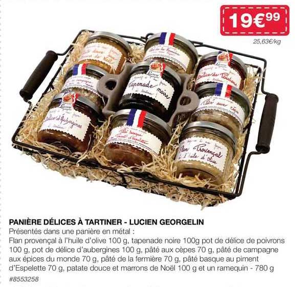 panière délices à tartiner-lucien georgelin