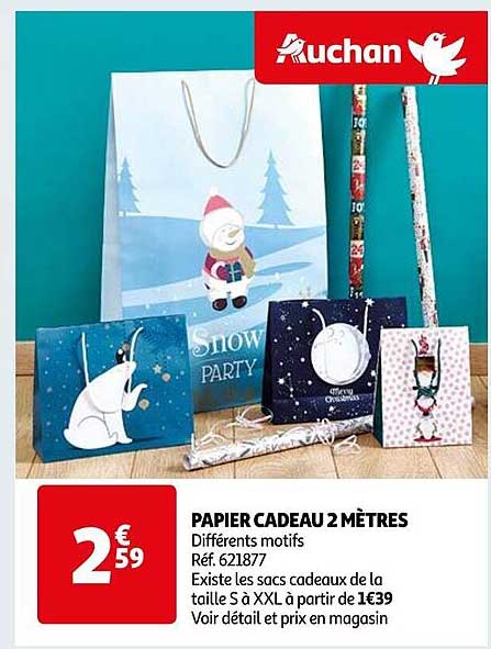 papier cadeau 2 mètres