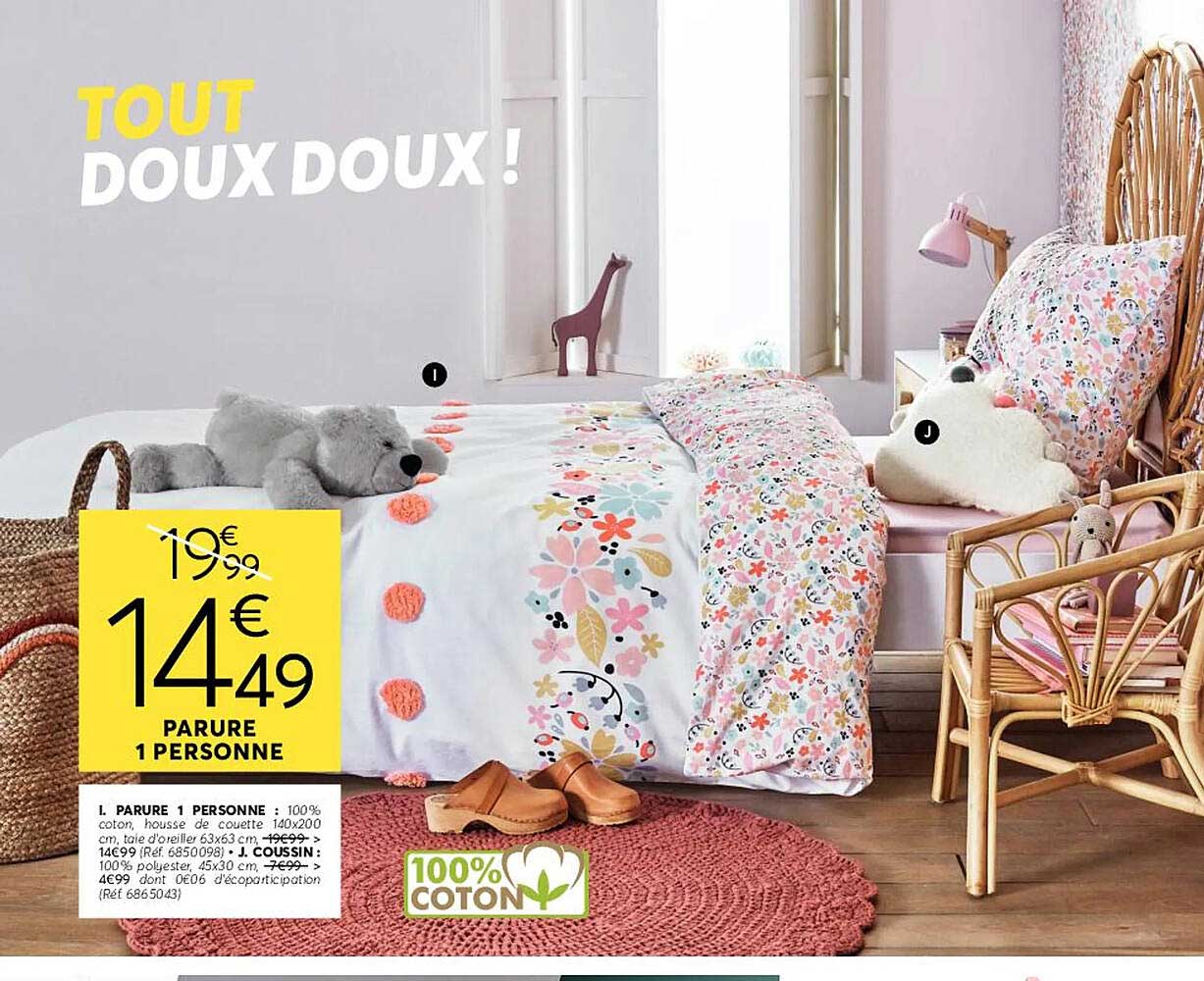 parure 1 personne, coussin