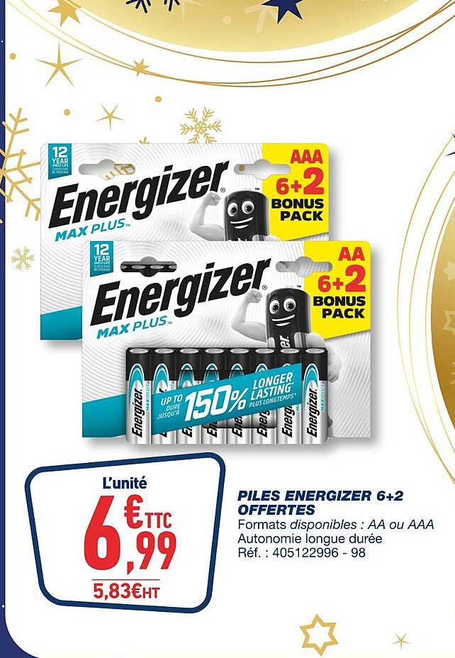 piles energizer 6+2 offertes