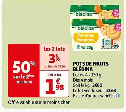pots de fruits blédina