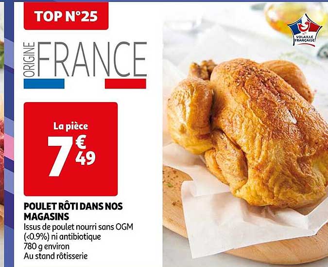 poulet rôti dans nos magasins