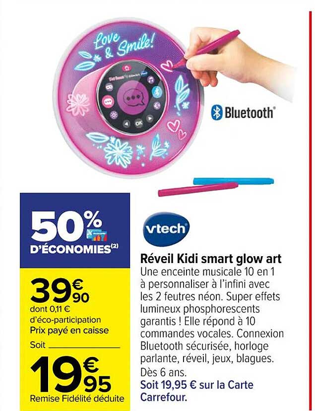réveil kidi smart glow art