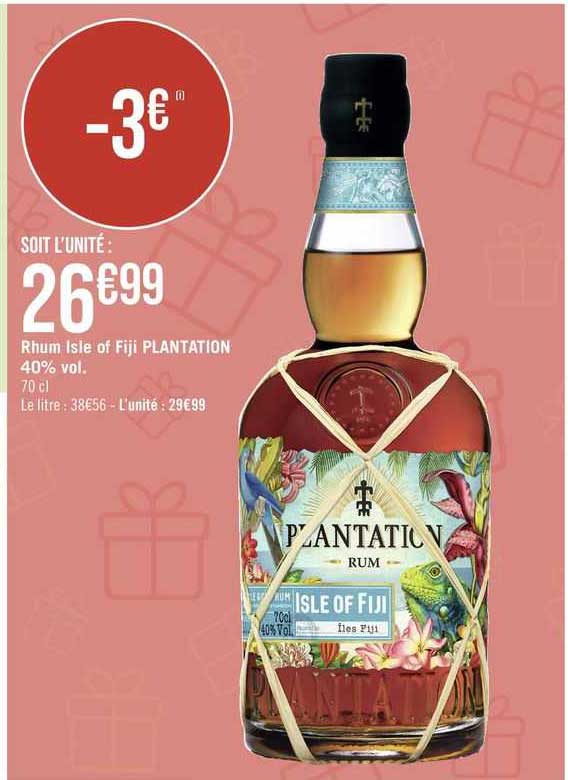 rhum isle of fiji plantation 40% vol.