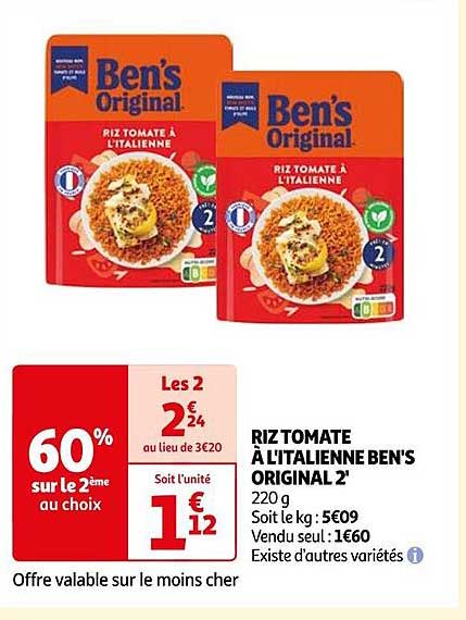 riz tomate à l'italienne ben's original 2'