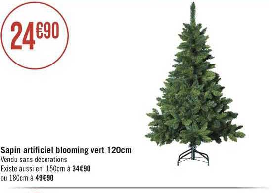 sapin artificiel blooming vert 120 cm