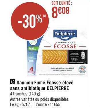 saumon fumé écosse élevé sans antibiotique delpierre