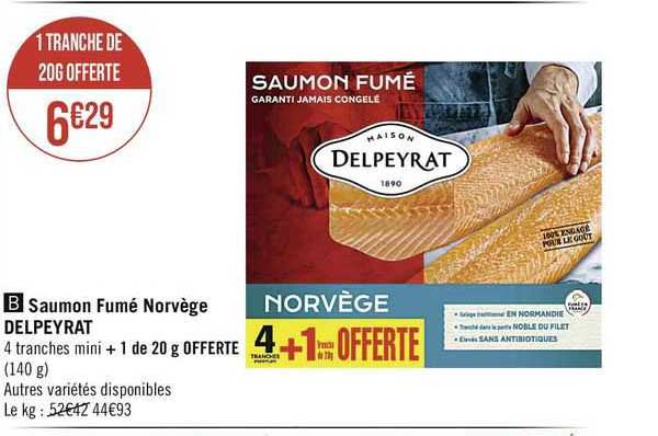 Saumon Fumé Norvège Delpeyrat