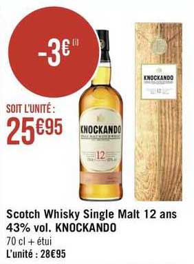 scotch whisky single malt 12 ans 43% vol. knockando