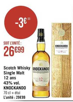 scotch whisky single malt 12 ans 43% vol. knockando