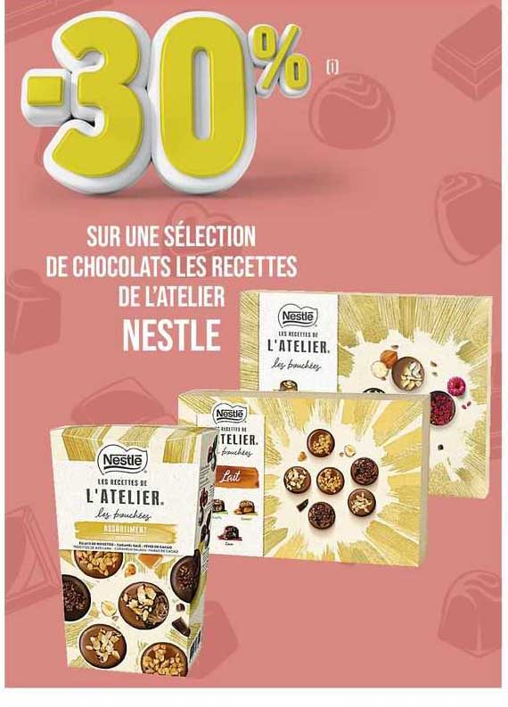 sélection de chocolats les recettes de l'atelier nestlé