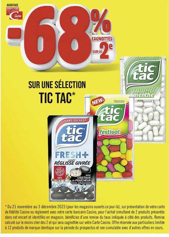 sélection tic tac