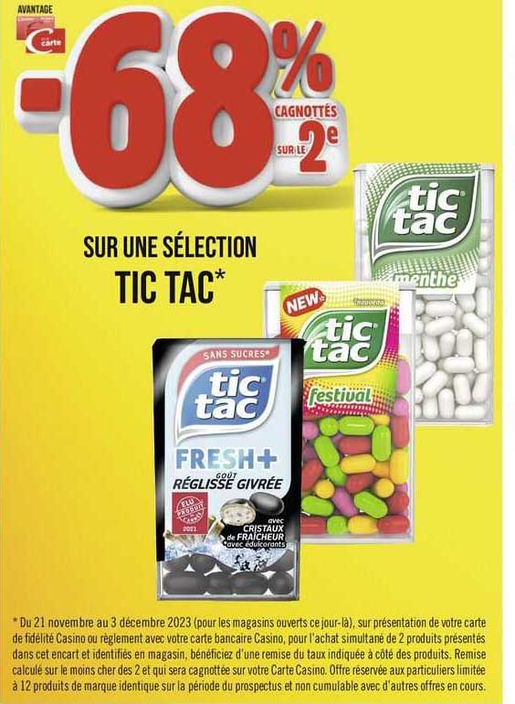 sélection tic tac