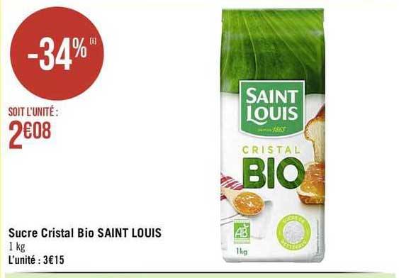 sucre cristal bio saint louis