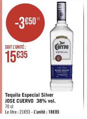 tequila especial silver josé cuervo 38% vol.