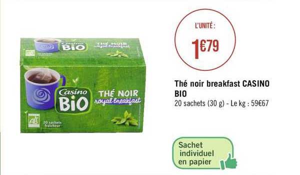 thé noir breakfast casino bio