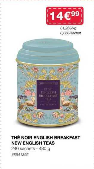 thé noir english breakfast new english teas