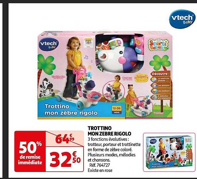 trottino mon zèbre rigolo vtech baby