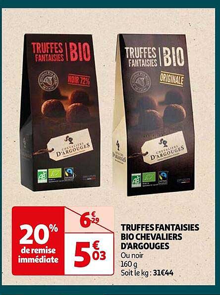 truffes fantaisies bio chevaliers d'argouges