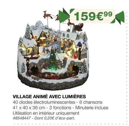 village  animé avec  lumières